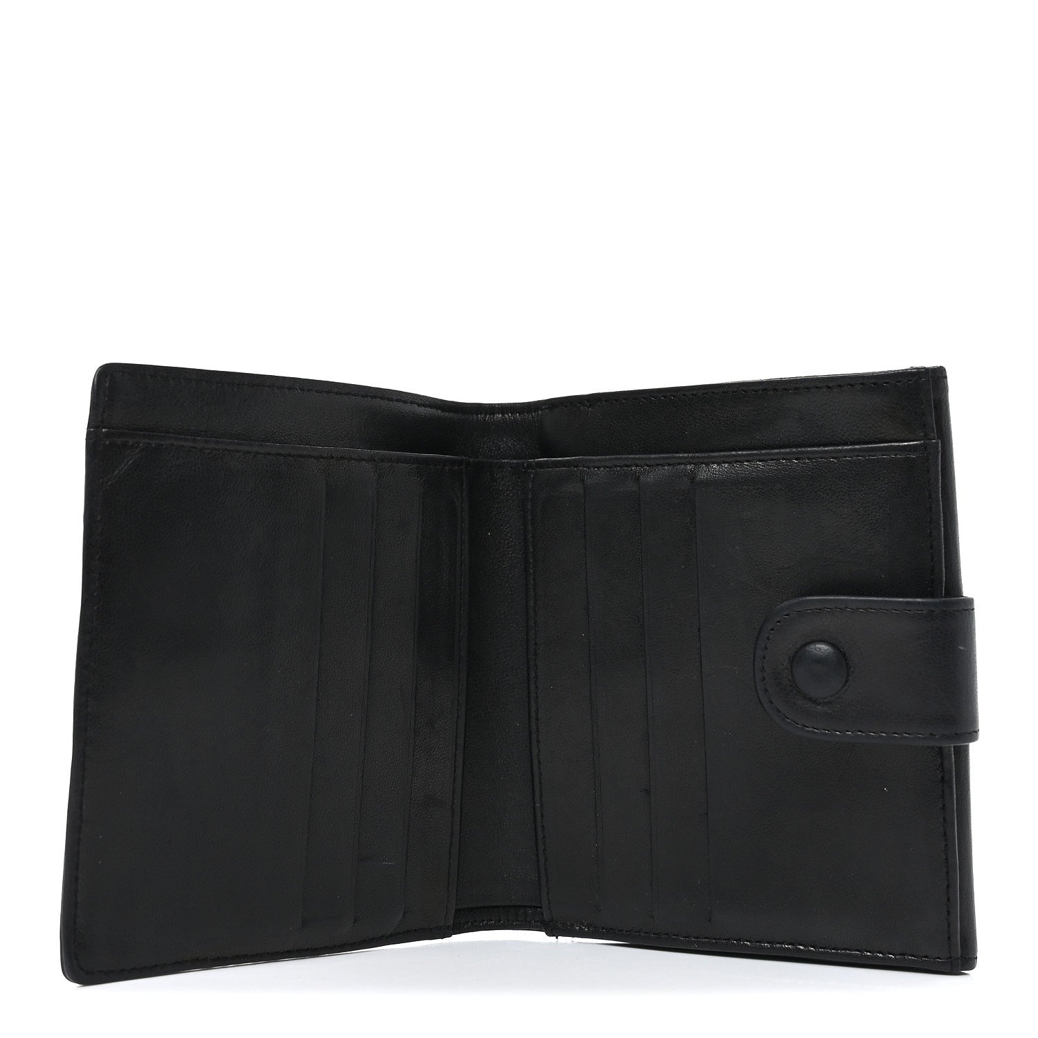 Chanel Lambskin Timeless CC Compact French Wallet Black 5 of 9