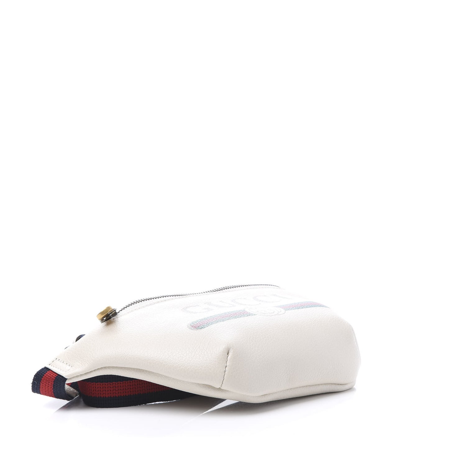 Grained Calfskin Small Logo Belt Bag White