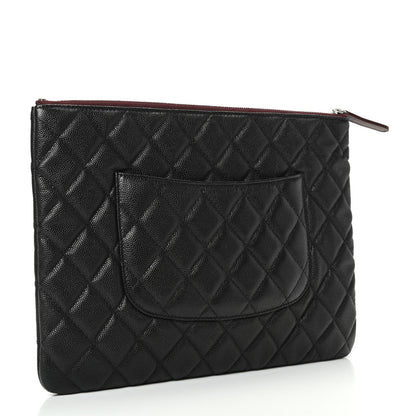 Chanel Caviar Quilted Medium Cosmetic Case Black 3 of 7