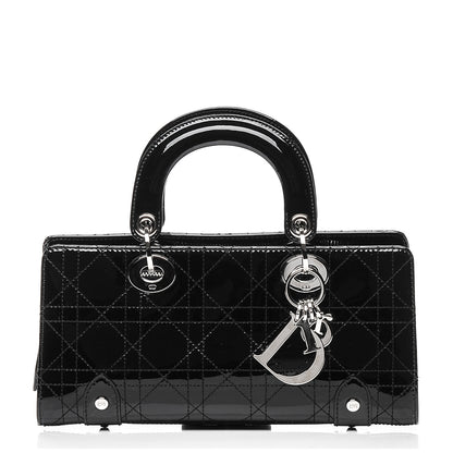 Christian Dior Patent Cannage Stitched Small East West Lady Dior Black 1 of 6