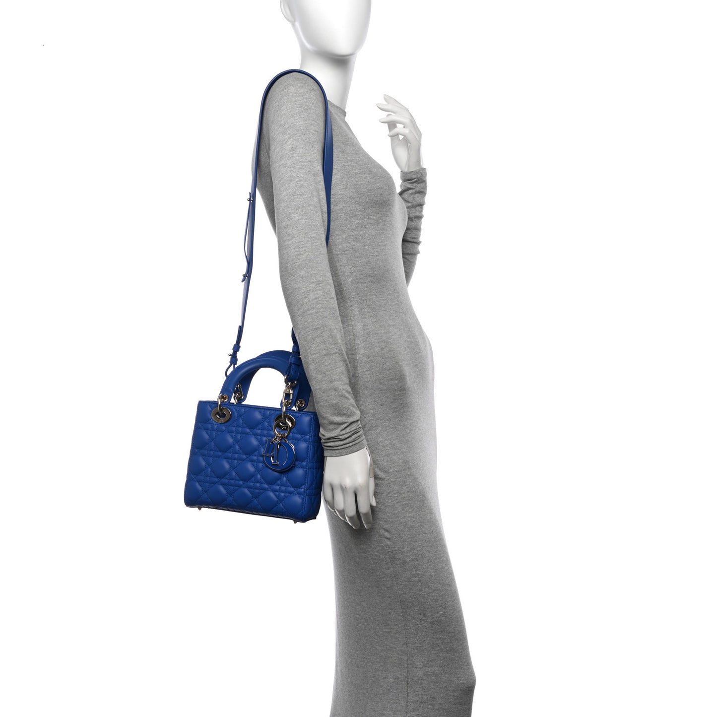 Lambskin Cannage Small My ABCDior Lady Dior Blue