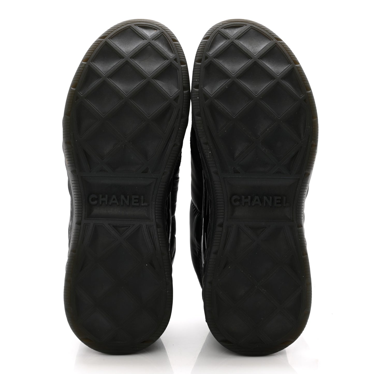 Nylon Suede Calfskin CC Sneakers 35.5 Black