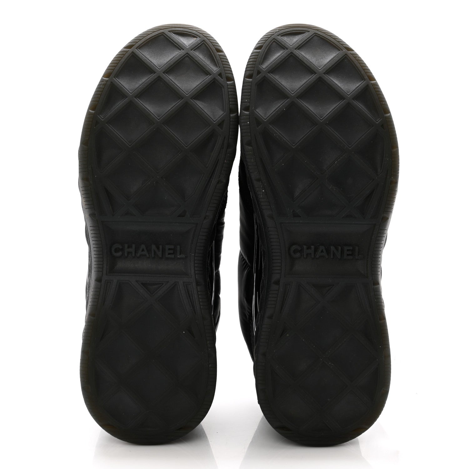 Chanel Nylon Suede Calfskin CC Sneakers 35.5 Black 7 of 9