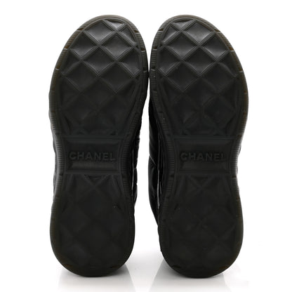 Chanel Nylon Suede Calfskin CC Sneakers 35.5 Black 7 of 9