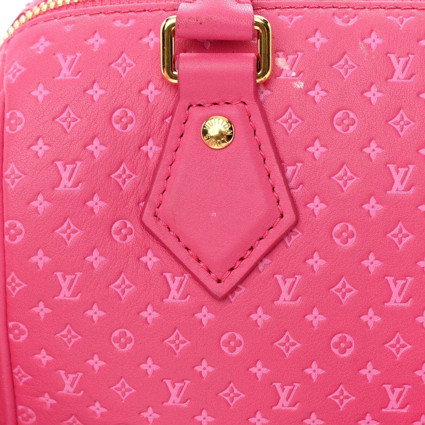 Calfskin Nanogram Embossed Speedy Bandouliere 20 Rose