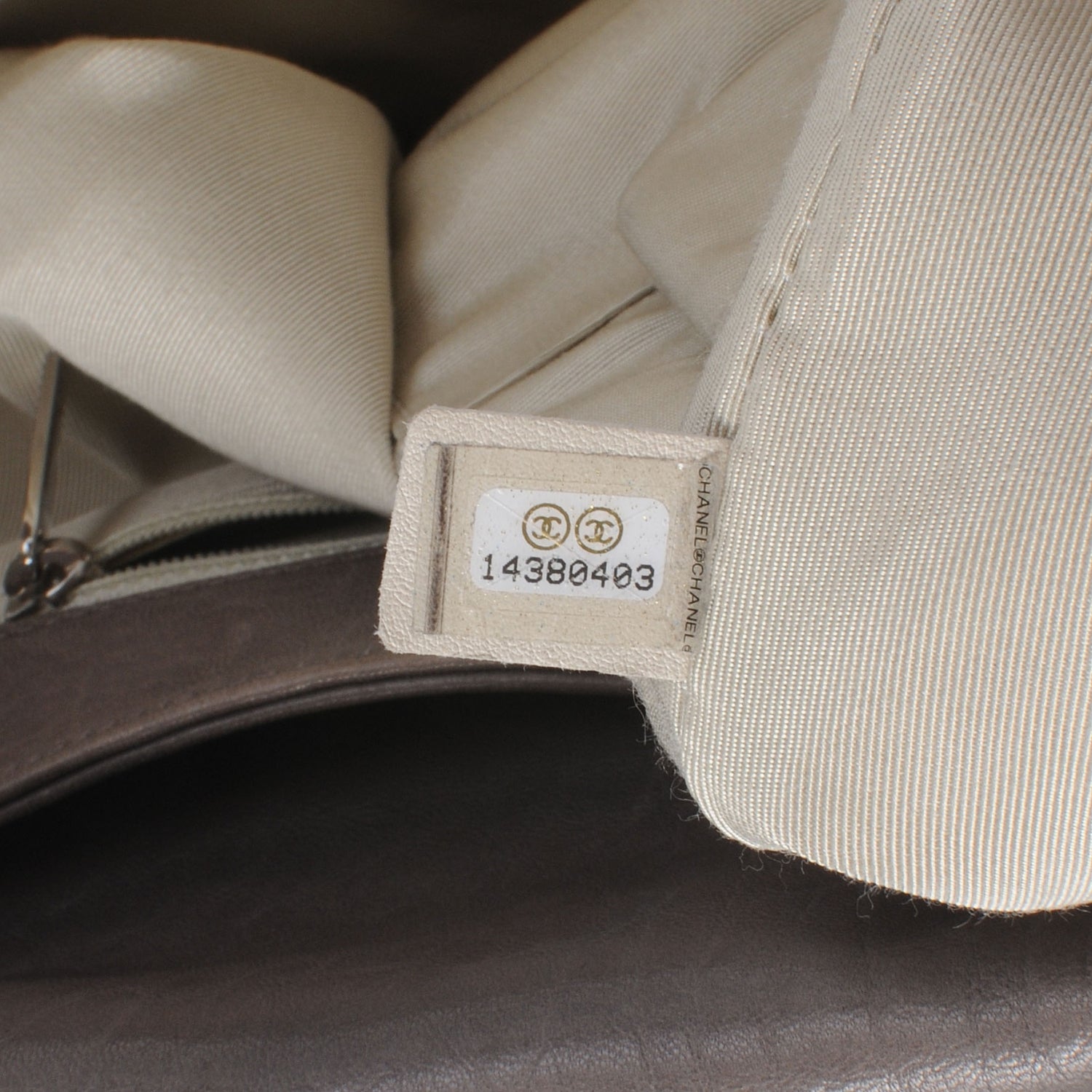 Chanel Washed Lambskin Chain Around Maxi Flap Bag Taupe 7 of 7