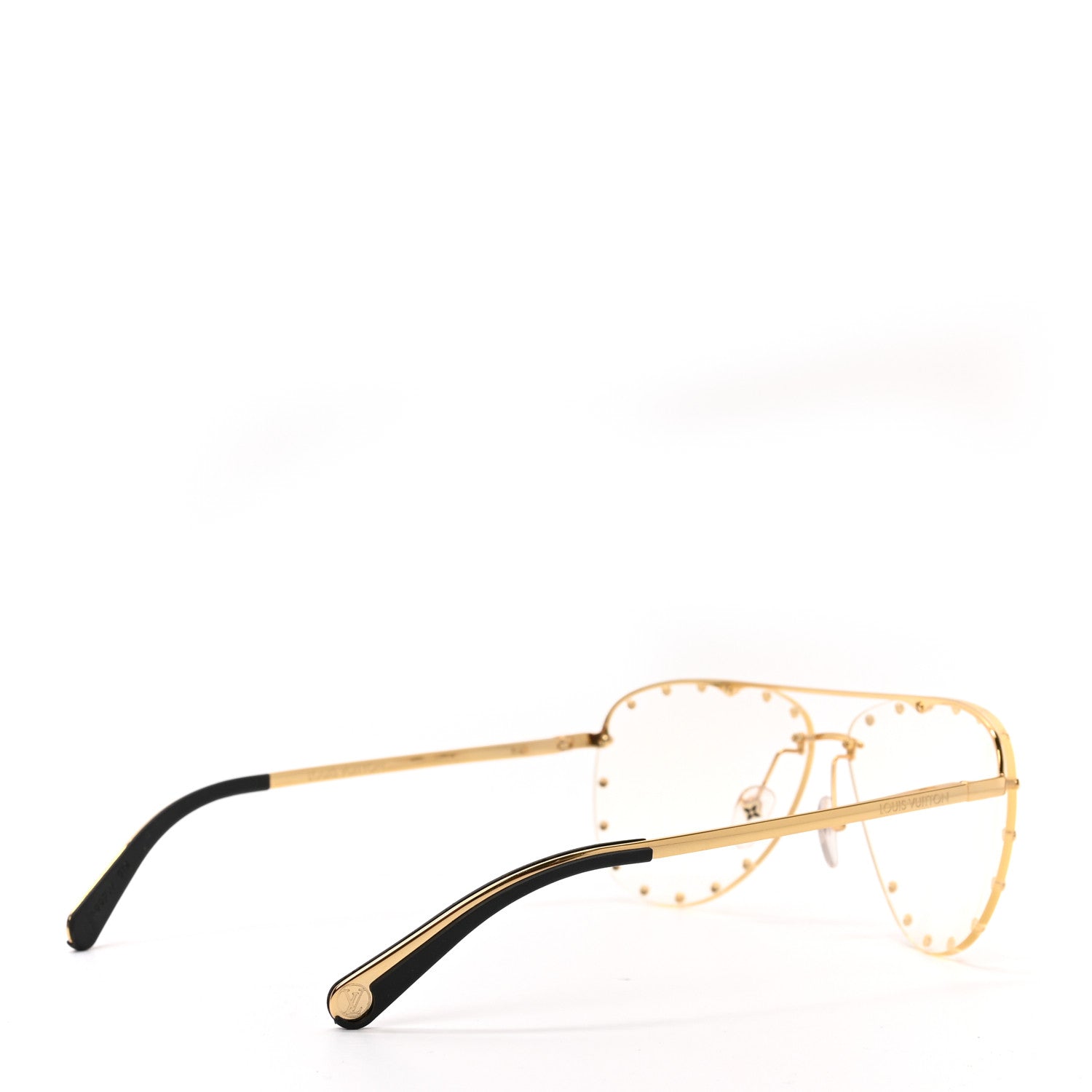 Louis Vuitton Metal The Party Aviator Sunglasses Z0997W Gold 4 of 6