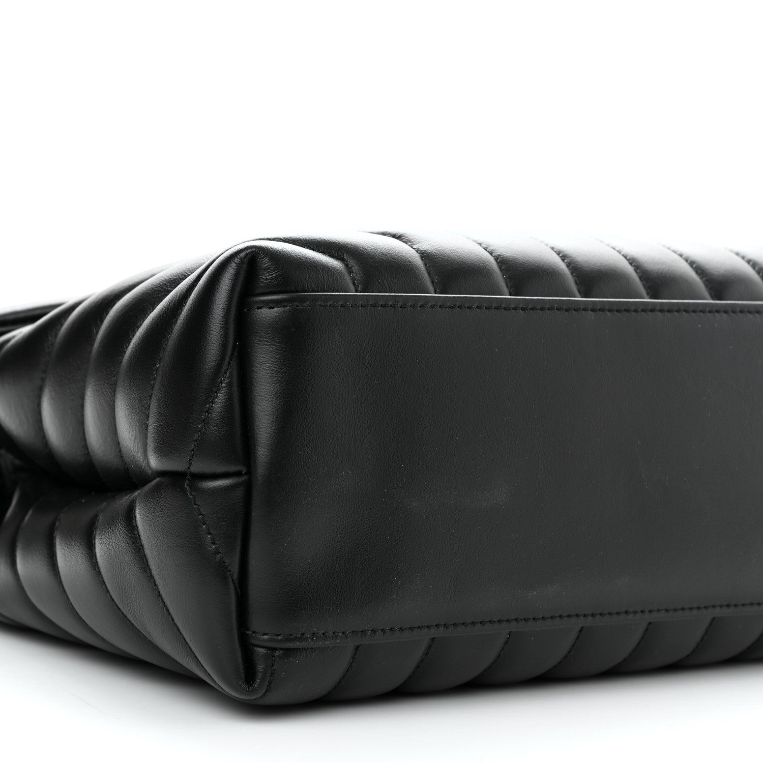 Saint Laurent Calfskin Y Quilted Monogram Monochrome Medium Loulou Chain Satchel Black 8 of 9