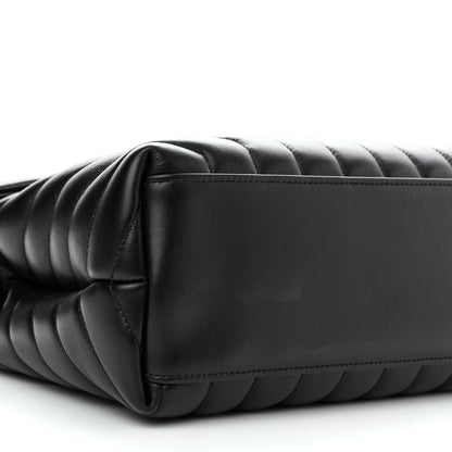 Saint Laurent Calfskin Y Quilted Monogram Monochrome Medium Loulou Chain Satchel Black 8 of 9