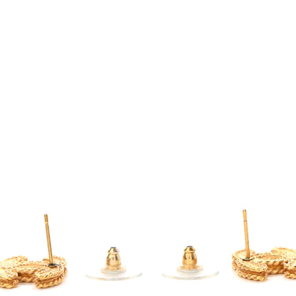 Chanel Metal CC Rope Earrings Matte Gold 3 of 6