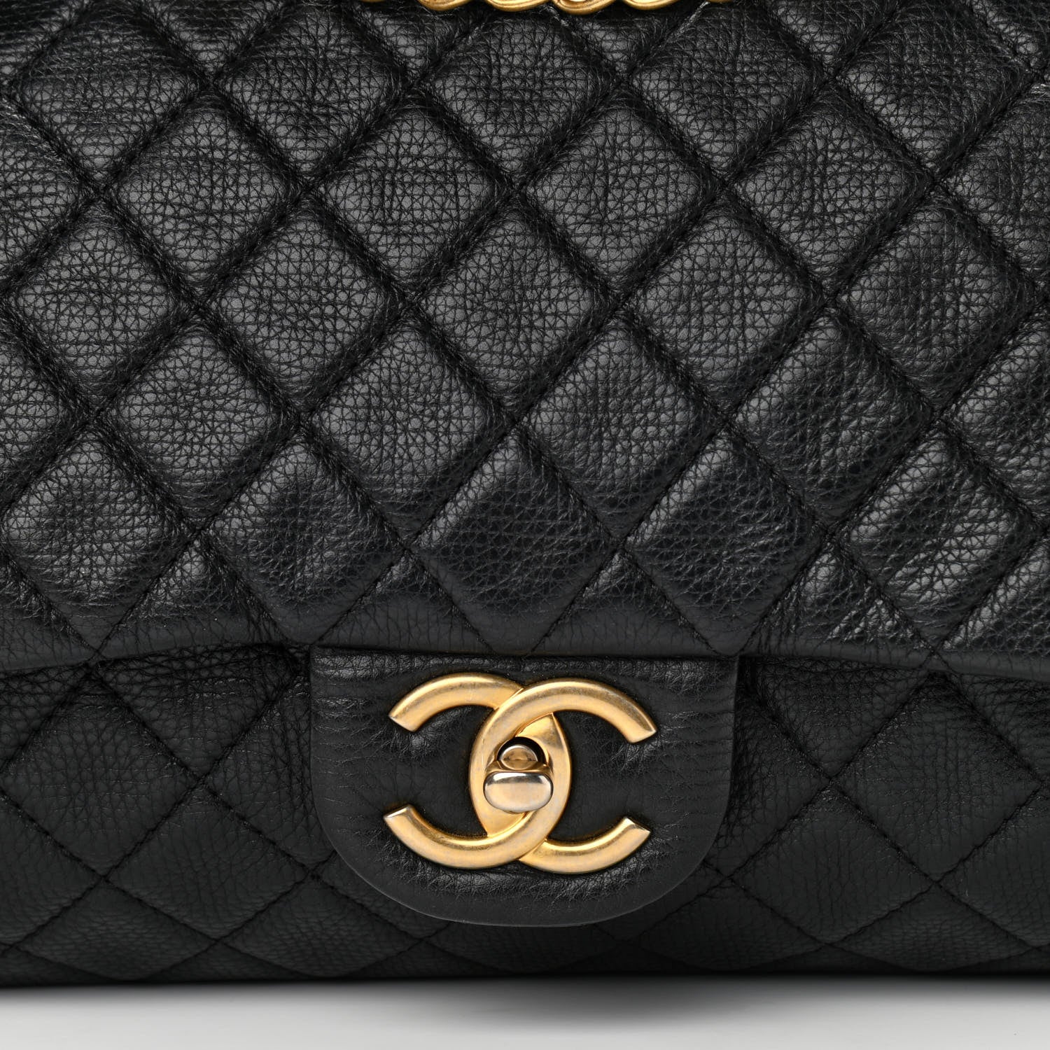 Chanel Calfskin Quilted XXL Travel Flap Bag Black 8 of 13