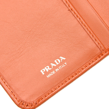 Prada Vitello Move Metal Compact Wallet Papaya 6 of 8