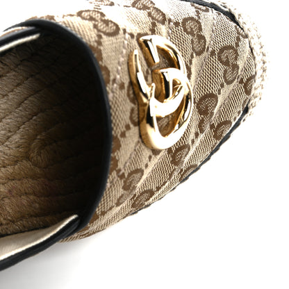 Gucci Monogram Matelasse Diagonal GG Marmont Espadrilles 35 Beige Ebony Black 12 of 14