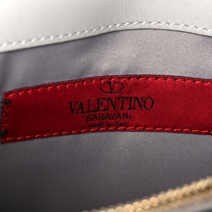 Valentino Garavani Calfskin Rockstud Wallet On Chain Pastel Grey 6 of 11
