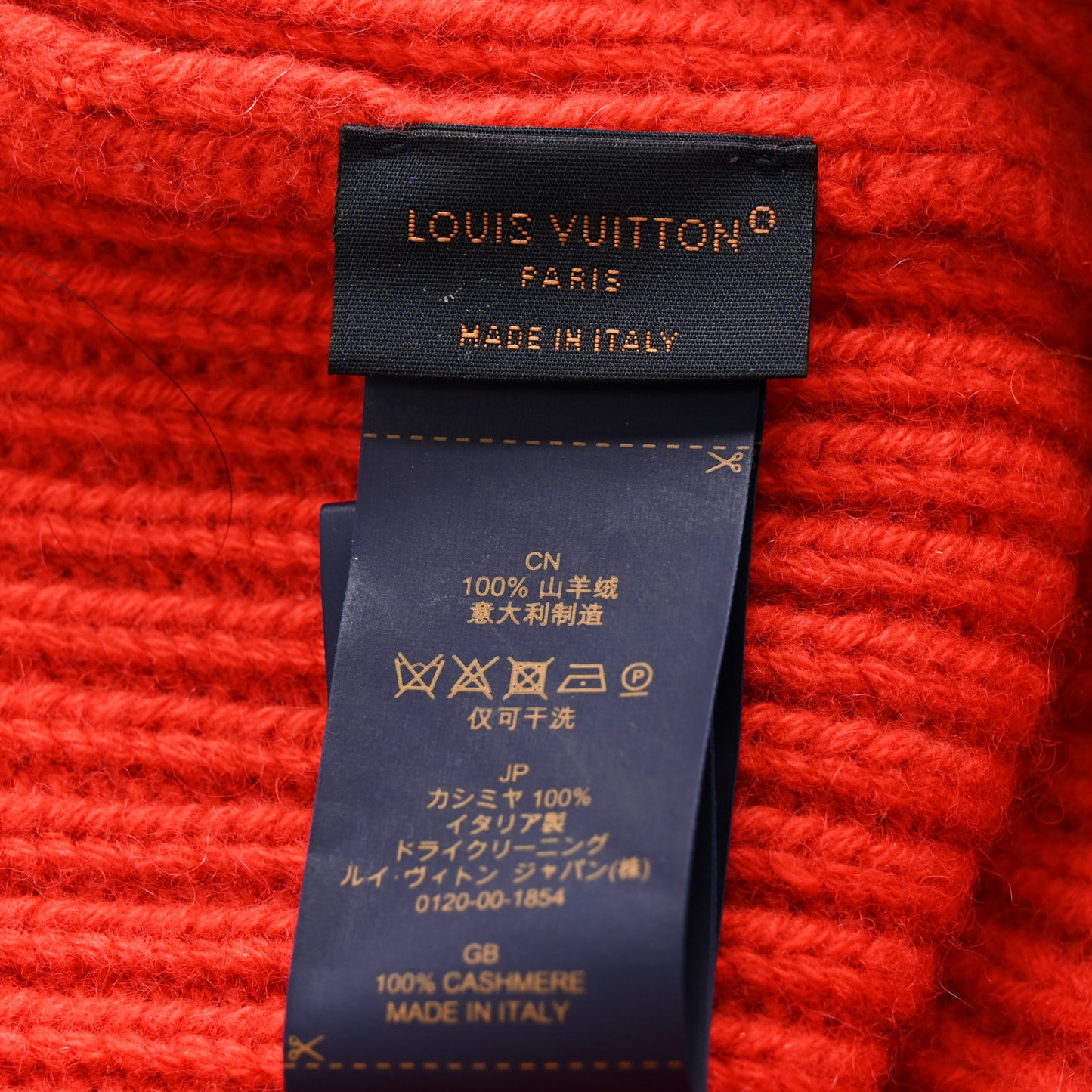 Cashmere LV Ahead Bonnet Beanie Red