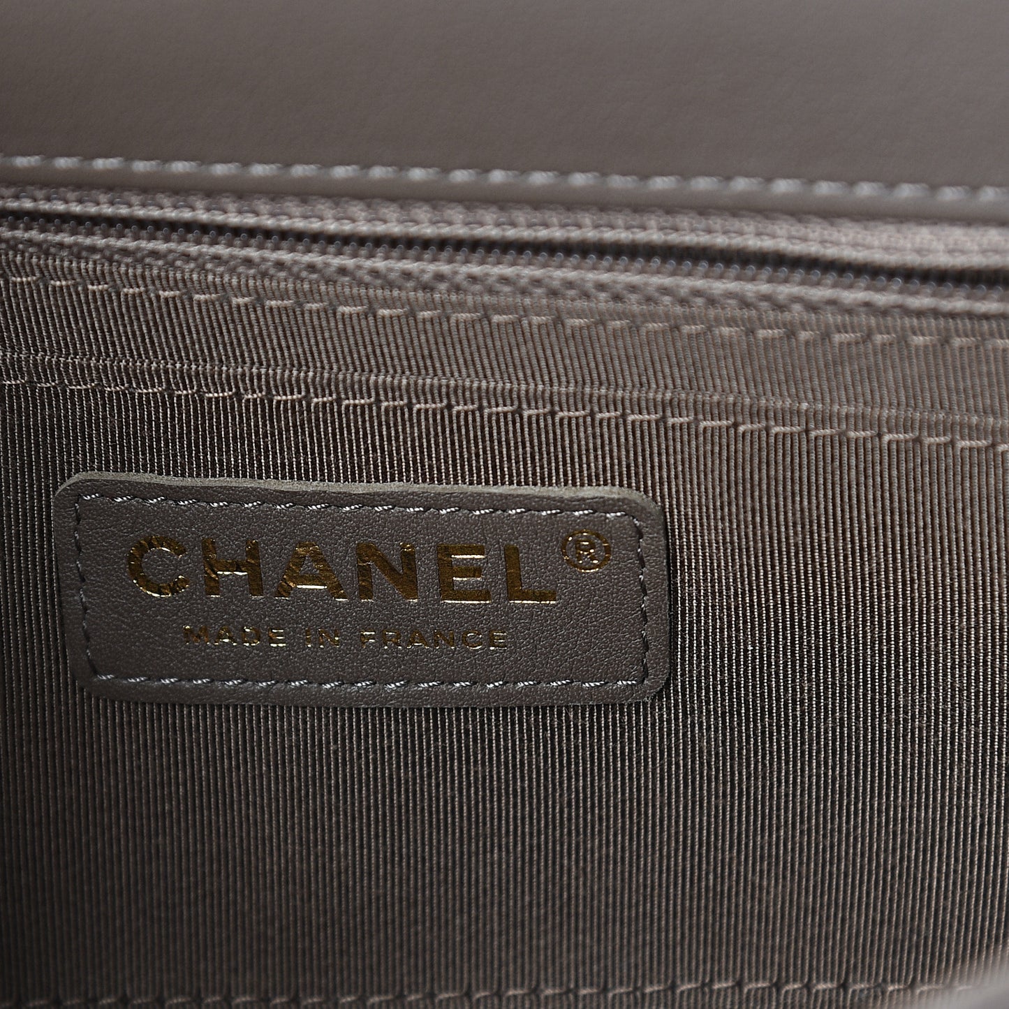 Calfskin Chevron Quilted Small Statement Flap Khaki