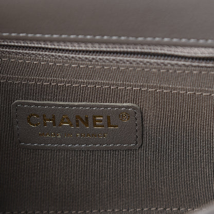 Chanel Calfskin Chevron Quilted Small Statement Flap Khaki 5 of 8