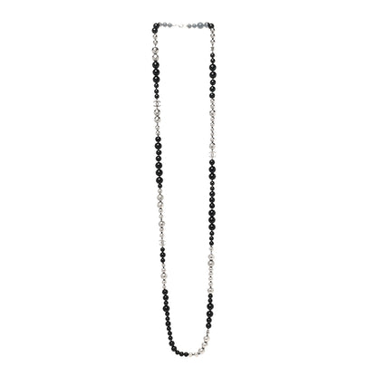 Chanel Ruthenium Beaded CC Long Necklace Black 3 of 5