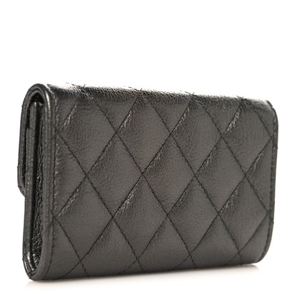 Chanel Metallic Calfskin Quilted Reissue Flap Card Holder Charcoal 3 of 8