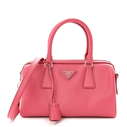 Prada Saffiano Lux Convertible Bowler Peonia 1 of 13
