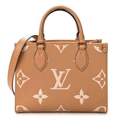 Louis Vuitton Empreinte Monogram Giant Onthego PM Arizona Creme 1 of 10