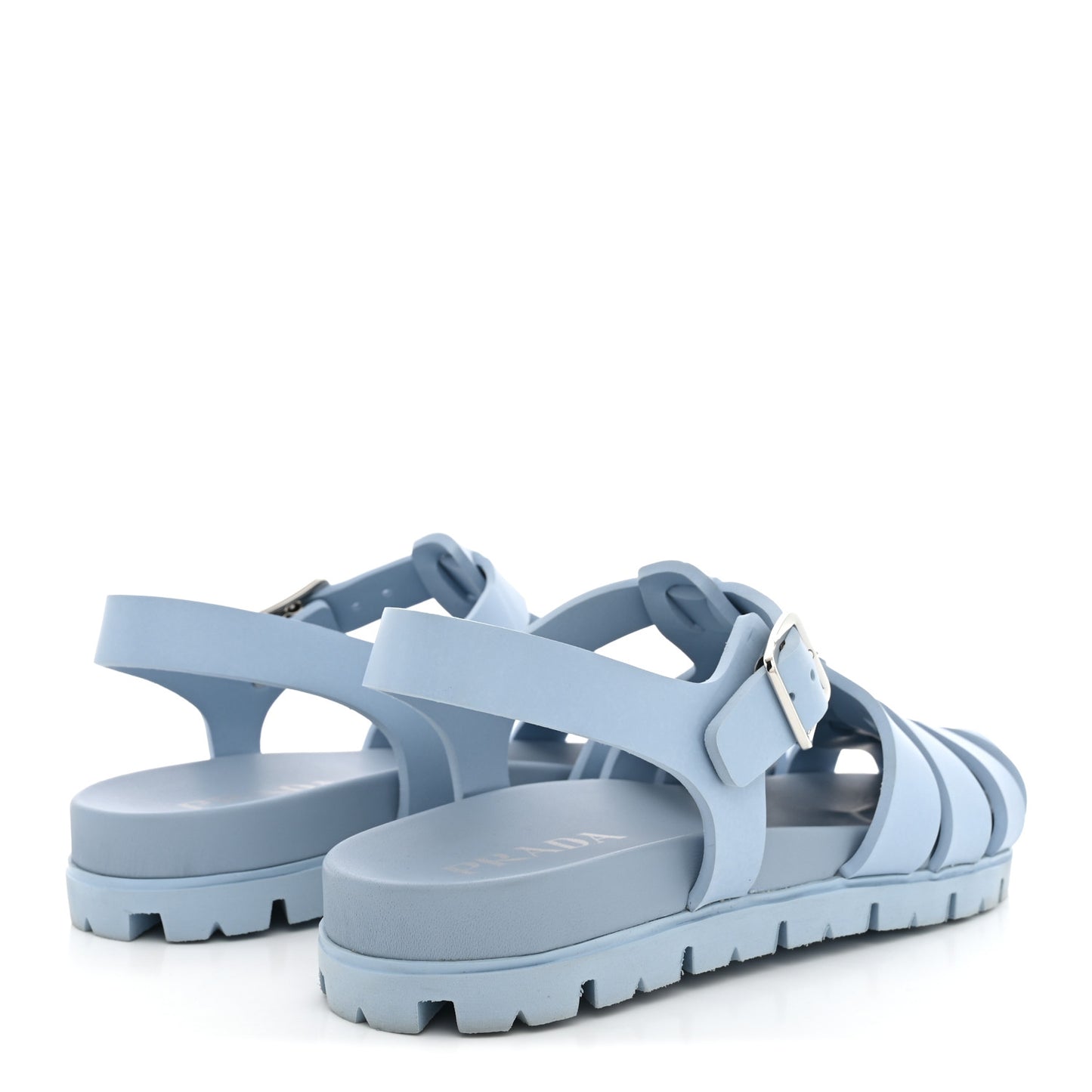 Foam Rubber Metal Triangle Logo Cage Sandals 40 Cielo