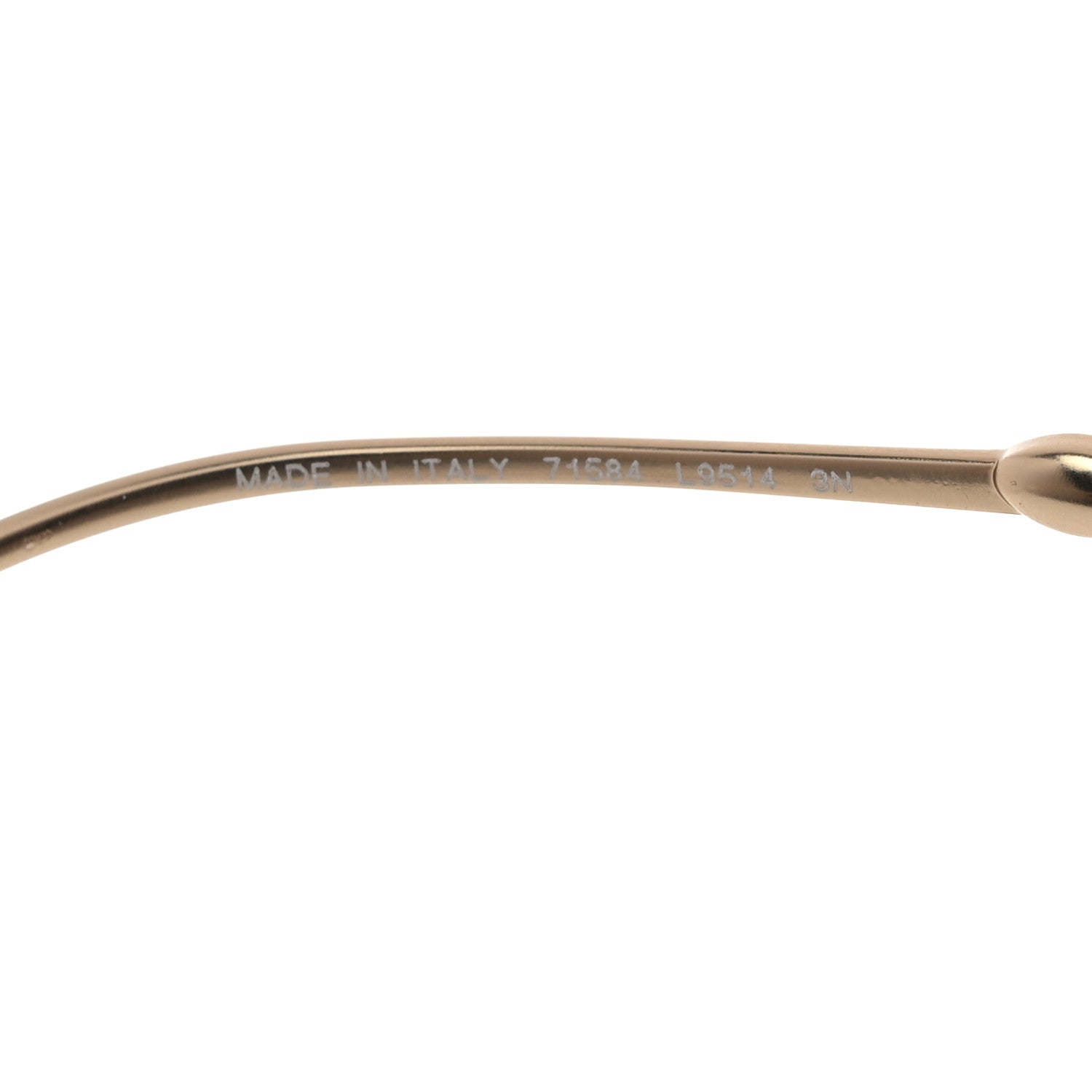 Chanel Metal Crystal Sparkling Wheat Rectangle Sunglasses 71584 Gold 6 of 8