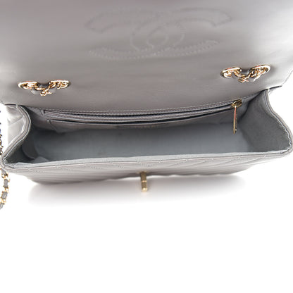 Chanel Calfskin Chevron Quilted Small Statement Flap Grey 4 of 10