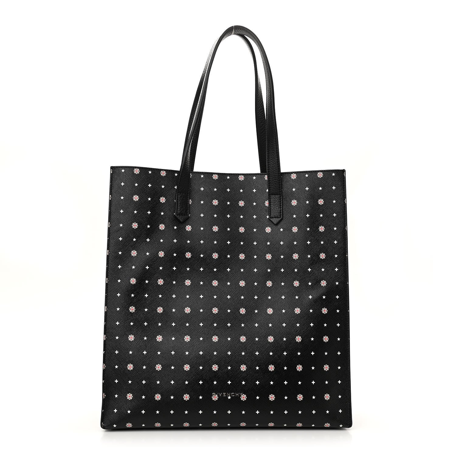 Givenchy Textured Coated Canvas Mini Lilies Print Tote Black 3 of 11