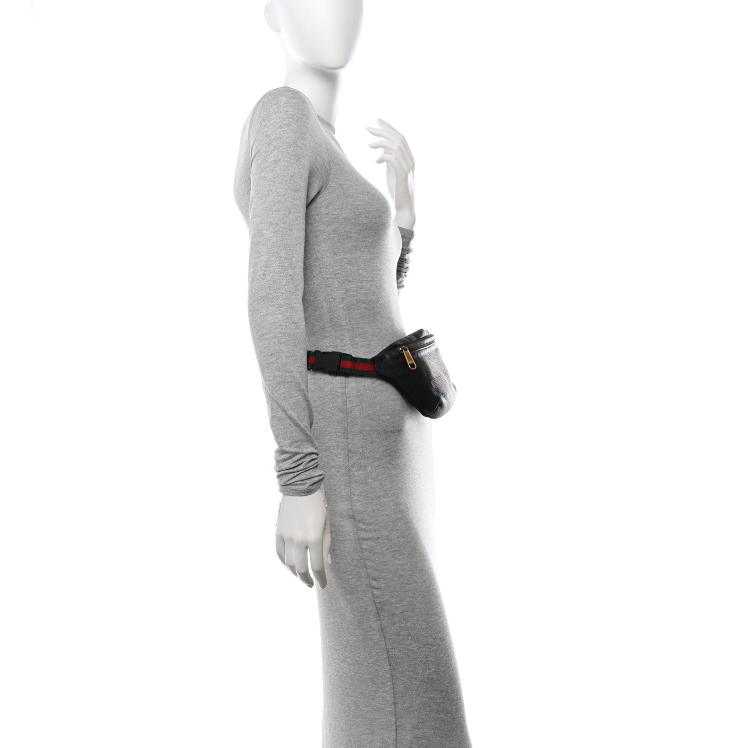 Gucci Grained Calfskin Small Logo Belt Bag Black 2 of 10