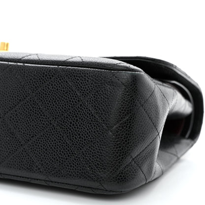 Chanel Caviar Quilted Jumbo Double Flap Black 10 of 12