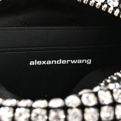 Alexander Wang Mesh Crystal Rhinestone Mini Heiress Pouch Black Silver 6 of 9