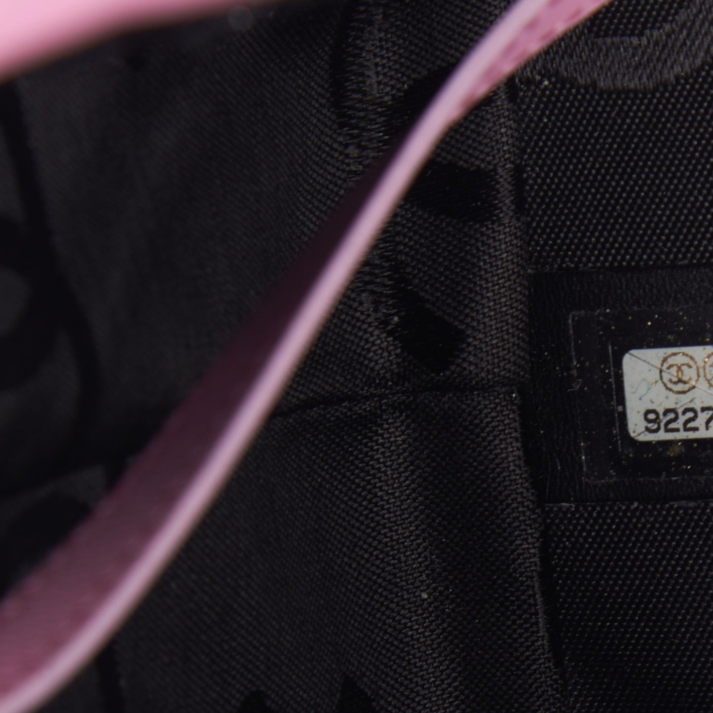 Calfskin Quilted Large Cambon Tote Pink Black