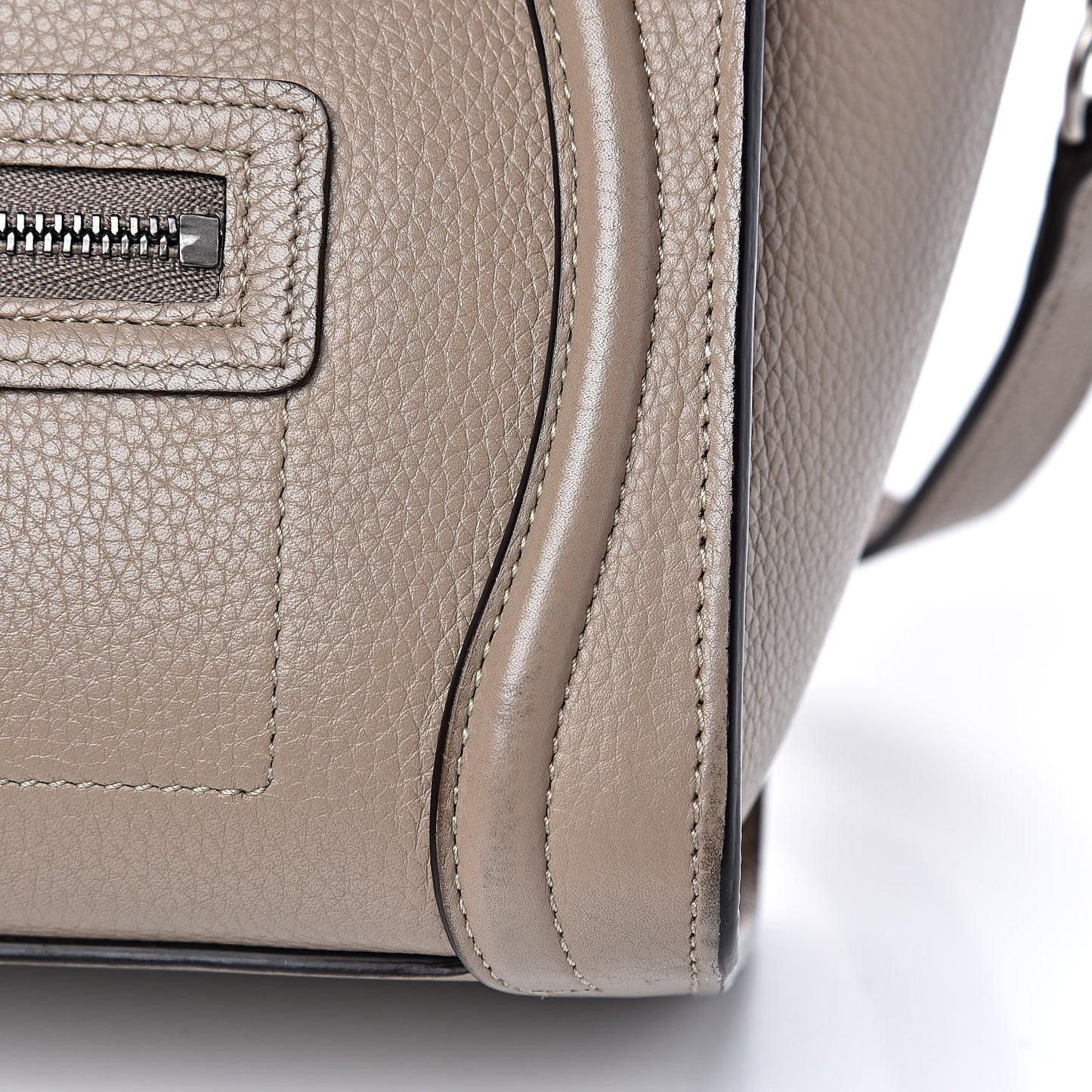 Drummed Calfskin Nano Luggage Dune