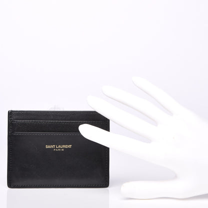 Saint Laurent Calfskin Card Case Black 2 of 7