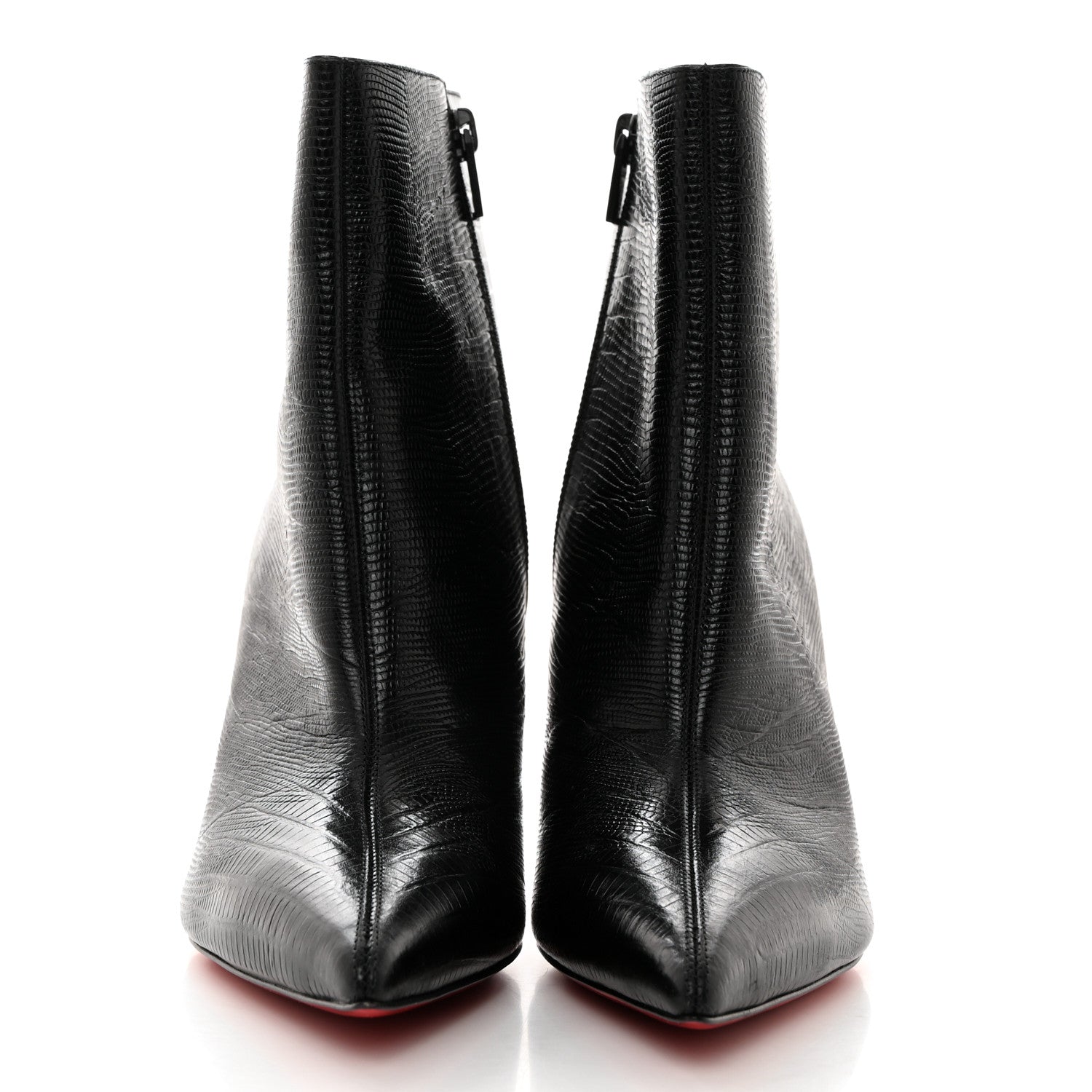 Christian Louboutin Calfskin Lizard Embossed So Kate Booty 85 Ankle Boots 39.5 Black 2 of 8