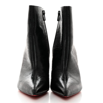Christian Louboutin Calfskin Lizard Embossed So Kate Booty 85 Ankle Boots 39.5 Black 2 of 8