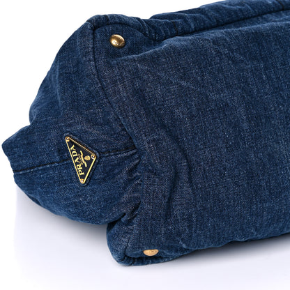 Prada Denim Logo Tote Avio 9 of 10