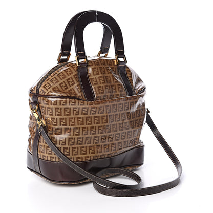 Fendi Vinyl Zucchino Satchel Moro Black 2 of 8