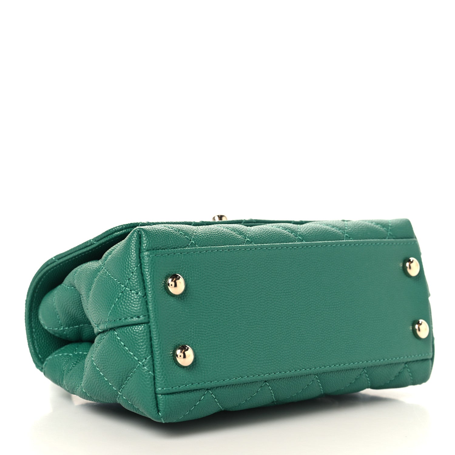 Chanel Caviar Quilted Extra Mini Coco Handle Flap Green 1812683