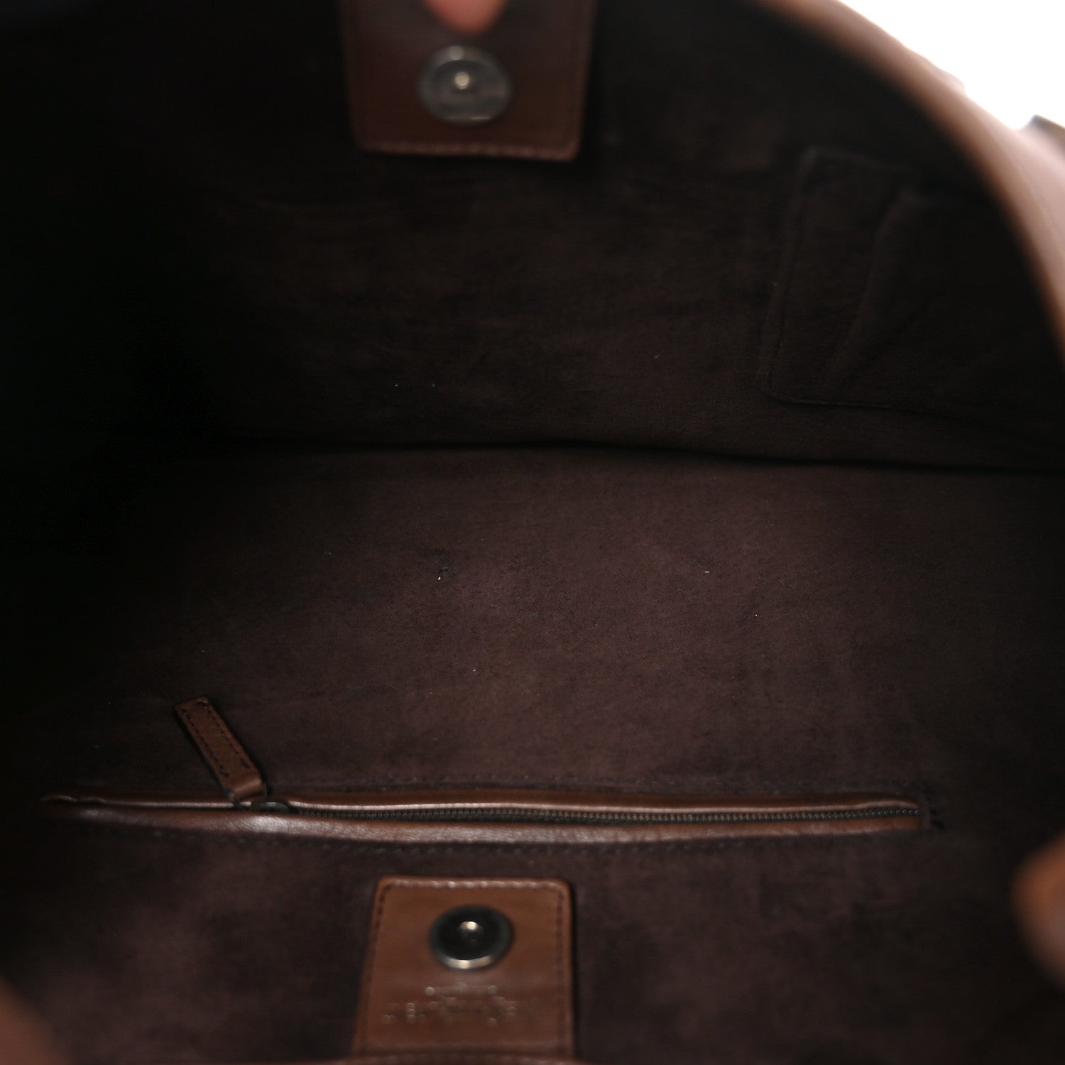 Saint Laurent Calfskin Wood Embellished Mombasa Hobo Brown 5 of 10