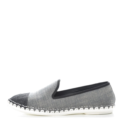 Chanel Fabric Mocassin Loafer 38 Blue Navy 1 of 10