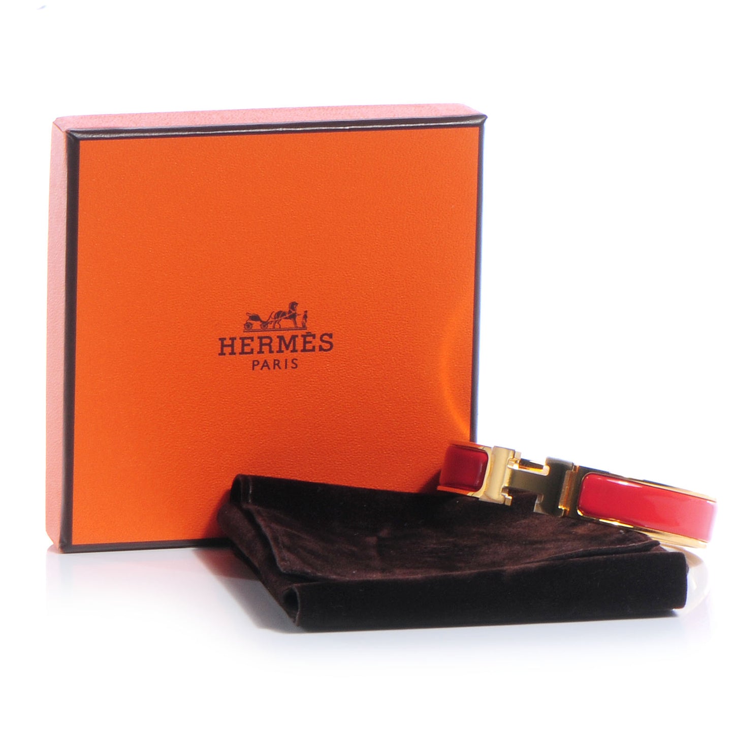 Narrow Enamel Clic Clac H Bracelet PM Capucine