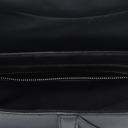 Christian Dior Grained Calfskin Saddle Bag Black 5 of 12