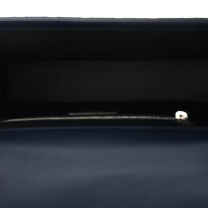 Saint Laurent Grain De Poudre Large Tri-Quilt Monogram Satchel Deep Marine 4 of 9
