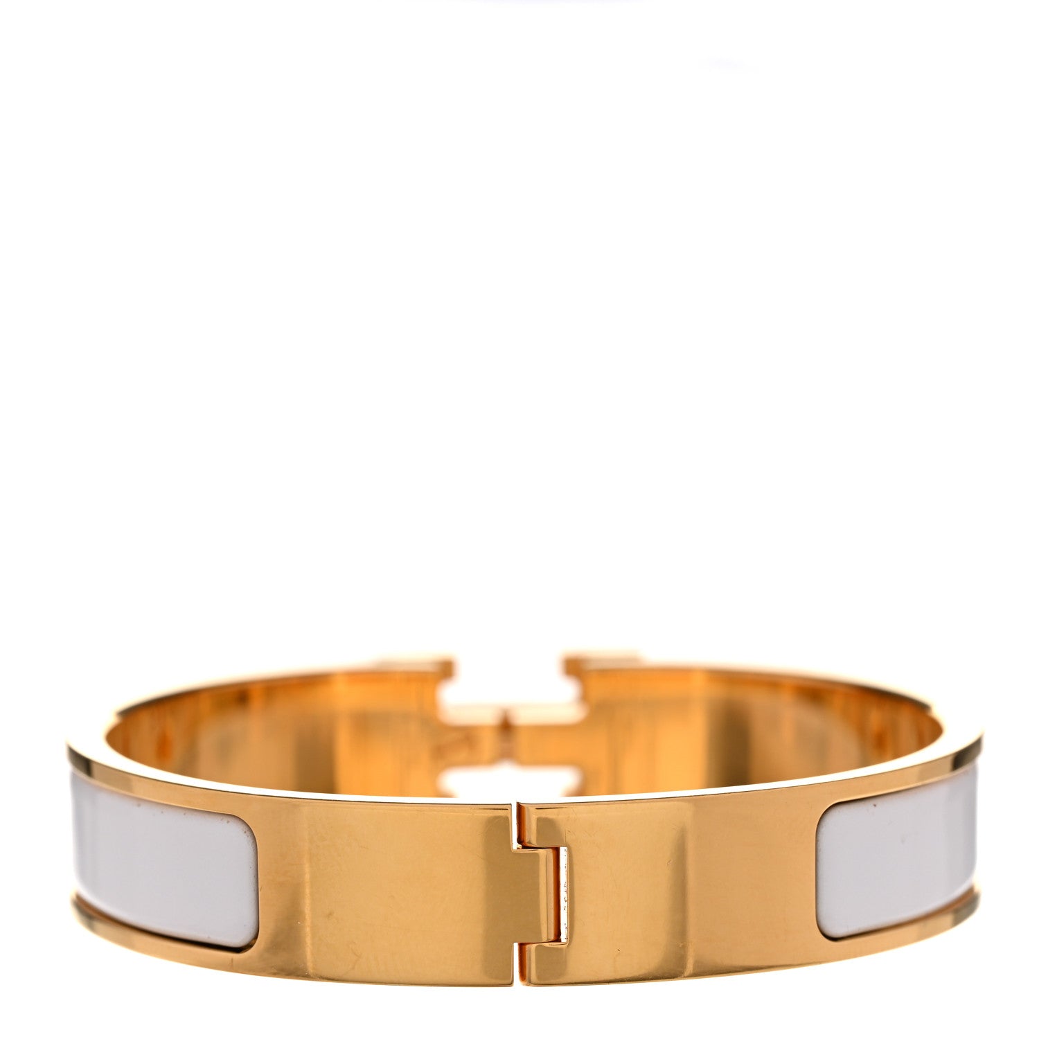 Hermes Enamel Narrow Clic Clac H Bracelet PM White 3 of 6