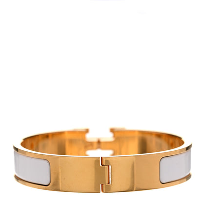 Hermes Enamel Narrow Clic Clac H Bracelet PM White 3 of 6