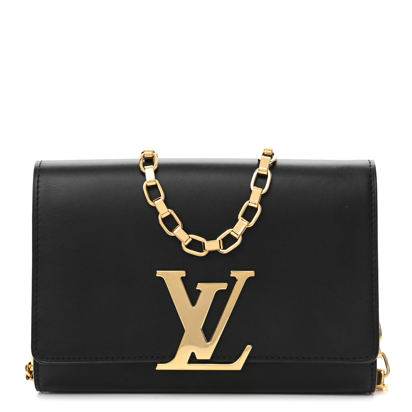 Calfskin Chain Louise GM Black