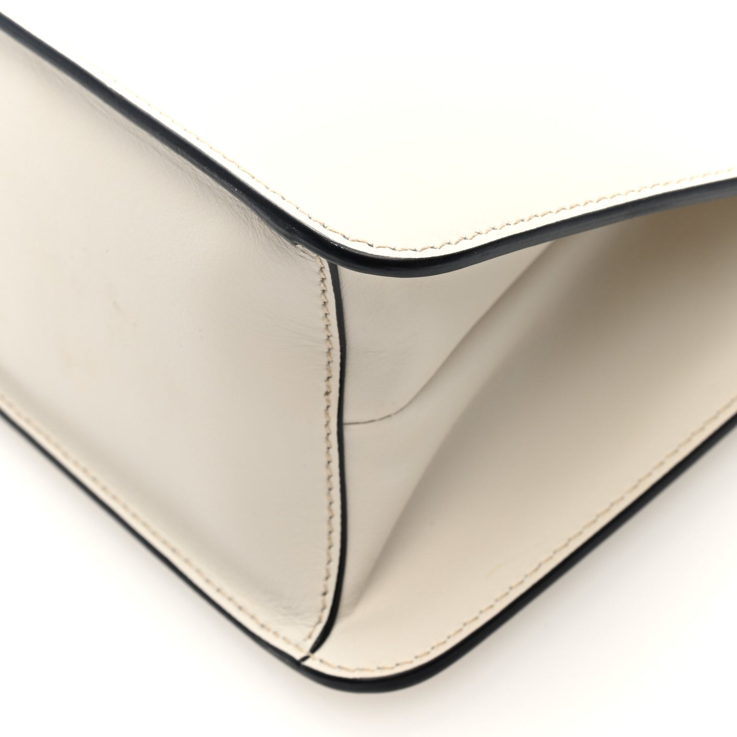 Brushed Calfskin Double Zip Crossbody White