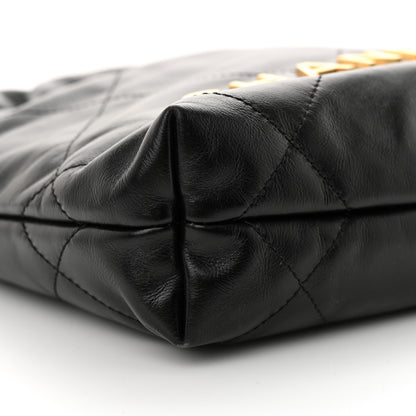 Chanel Shiny Calfskin Quilted Mini Chanel 22 Black 9 of 10